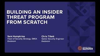 Building an Insider Threat Program from Scratch