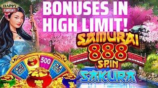 MULTIPLE HIGH LIMIT BONUS ACTION on Samurai 888 Spin!