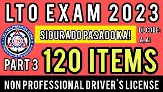 LTO NON PROFESSIONAL EXAM REVIEWER 2023 | PART 3 | CODE A,A1 TAGALOG UPDATED!