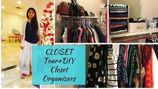 Closet Tour+ DIY No cost Closet Organizers ll Indian Closet Organizationl l Reallife Realhome