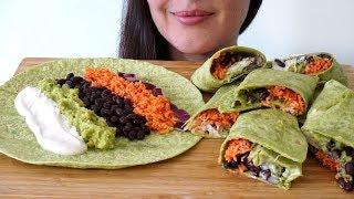 ASMR Eating Sounds: Burritos (Whispered)