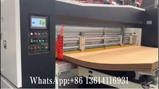 How to make corrugated carton box/1600*4200 Printer Slotter Die Cutter Machine in client's factory