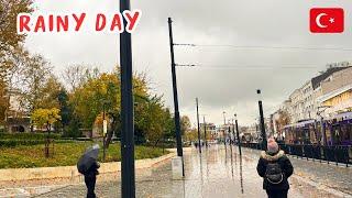 Istanbul Rainy Walk Sirkeci To Eminonu | Turkiye | Walking Tour | Parivish World | 4K HDR