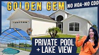 GOLDEN Gem PRIVATE Pool Property + Lake view + NO HOA or CDD