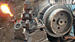 metal casting complete process with sand mold | lathe machine work