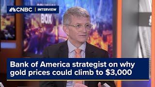 Bank of America strategist on why gold prices could climb to $3,000 per ounce