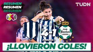 Resumen y goles | Monterrey 4-1 Santos | Liga Mx Femenil AP2024-J3 | TUDN