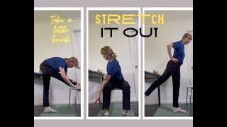 Office - desk - stretch routine with breathing practice for better mental and physical wellbeing