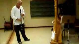 Alex Klein and Rita Costanzi rehearsing Pasculli