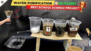 WATER PURIFICATION Working Model | Science Project Ideas| Easy science experiments #science #diy