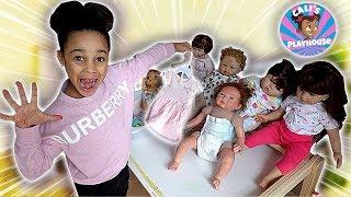 Cali Buys Her Babies New Clothes | Cali's Playhouse