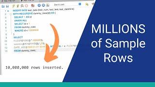 How to Generate 10 MILLION Sample Rows in SQL