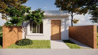 Plano de Casa 5X5 | Tiny House | Mini Casa 25 M²| 5X5 House (25 SQM)| Small House Design Idea