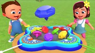 Learn Colors with Beyblade Toys | Baby's Fun Outdoor Games | 3D Animated Kids Educational