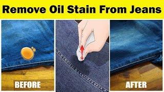 How To Get Dried Oil Stains Out Of Jeans at Home - CleanBoo