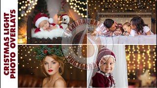 Christmas light Bokeh effect photo overlays