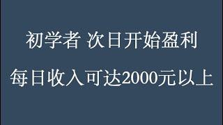 AI头条项目，适合初学者，次日开始盈利，每日收入可达2000元以上