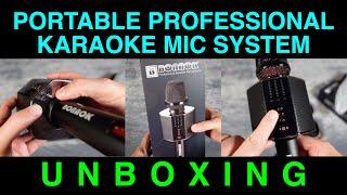 Unboxing Bonaok Professional Karaoke Microphone Portable System Wireless Rechargeable All in One