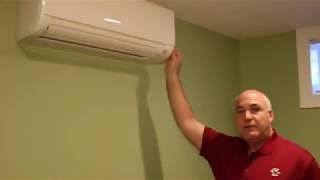 Mitsubishi Ductless 3-zone Heating and Cooling Basement Walkthrough