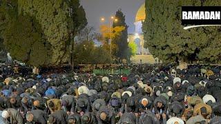 12Tth RAMDAN 1446 FAJAR PRAYER IN COURTYARD OF AL AQSA MOSQUE