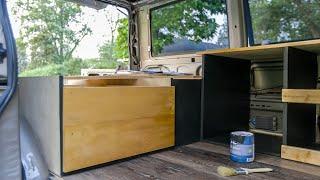 Paint & Staining and Drawer Slides | Astro Van Camper Conversion Series | Part 4