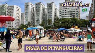 Praia de Pitangueiras no Guarujá, São Paulo, no feriadão!