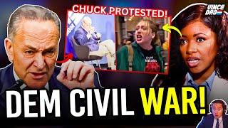 Democrat Infighting EXPLODES as Chuck Schumer BOOED by Leftist Protestors Amid Leadership Crisis