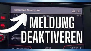 Start Stop Meldung ausschalten, deaktivieren VCDS