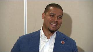 Ryan Poles speaks with reporters at the NFL Owner's Meetings