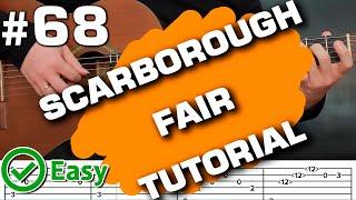 Simon & Garfunkel Scarborough Fair classical guitar lesson tutorial tabs  (guitarclub4you)