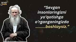 Lev Tolstoyning Hayot Haqidagi Fikrlari | @HayotDarsimiz