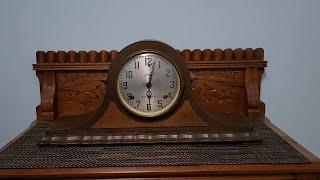 1930's Sessions "Westminster 22" Westminster Chime Tambour Mantel Clock