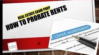 Real Estate Math Video #6c - How to Prorate Rent | Real Estate Exam Prep Videos