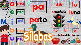 A practicar las sílabas! aprende las sílabas con ejemplos sencillos! Silabas con M, P, S, L, T, B, D