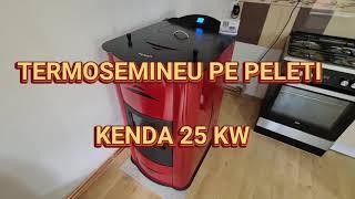 Termosemineu pe peleti Kenda Extra25 kw - Prezentare functionare