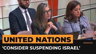 UN should consider suspending Israel over genocide, says special rapporteur | Al Jazeera Newsfeed