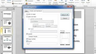 PowerPoint 2010 Add a Header or Footer