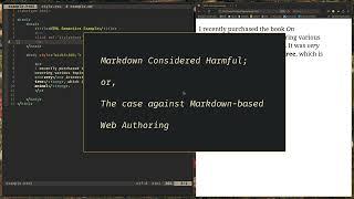 A Case Against Markdown-based HTML Generation (Markdown Considered Harmful)