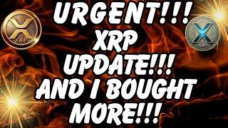 URGENT XRP UPDATE!  This Is HUGE!  And I AM BUYING MORE!!! Ripple XRP Price Prediction