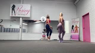 ICN Posing Class stage Routine Wall Bikini Fitness quarter turns posing coaching