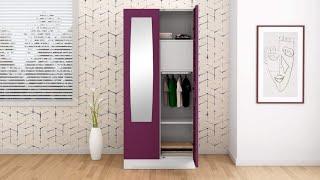 Unboxing and installation of  GODREJ INTERIO Slimline Steel Wardrobe Textured Purple,2 Door