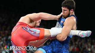 Kyle Snyder dispatched by Akhmed Tazhudinov in men's 97kg freestyle SF | Paris Olympics | NBC Sports