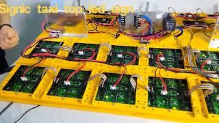 How to repair taxi top led display screen sign,fix LED module/controller/cable