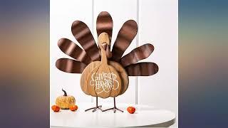 Glitzhome 24''H Fabric Lighted Thanksgiving Turkey, Standing Turkey for Indoor review