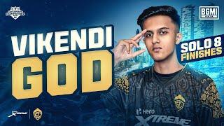 Solo 8 Finishes in Skyesports | Vikendi KING | GodLSIMP| Team GodLike