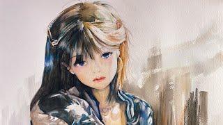 Kawaii ART "Sachi art project" / Watercolor Japanese art