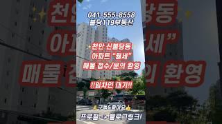 [천안] 신불당동 아파트 월세 매물 구함&문의 환영 임차인 대기 중‼️//최선을 다하겠습니다