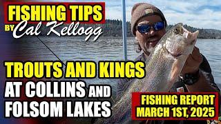 Trouts and Kings at Collins and Folsom Lakes - Fishing Report March 1st, 2025