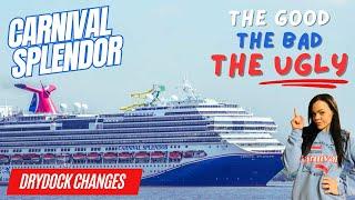 Carnival Splendor Cruise Ship Dry Dock Changes Revealed!