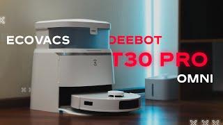 СОВЕРШЕНСТВО ТЕХНОЛОГИЙ РОБОТ ПЫЛЕСОС ECOVACS DEEBOT T30 PRO OMNI СО СТАНЦИЕЙ САМООЧИСТКИ 11 000 Па